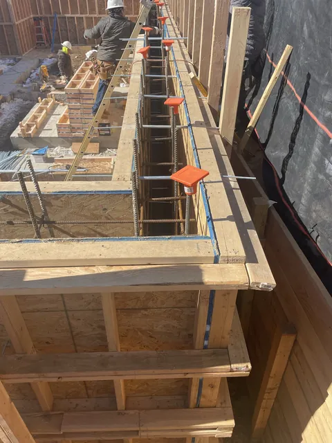 Formwork and rebar ready for concrete