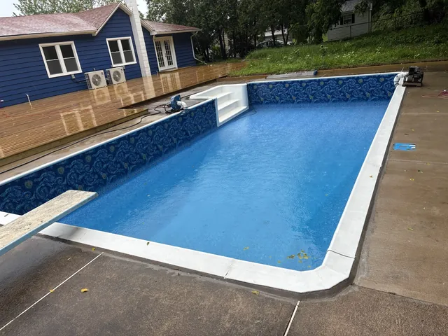 In-ground backyard pool